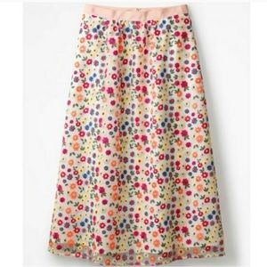 Boden Marjorie Organza Floral Midi Skirt